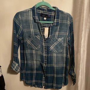 Francesca’s plaid button down